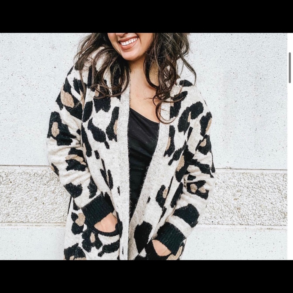 Altar’d state cheetah cardigan